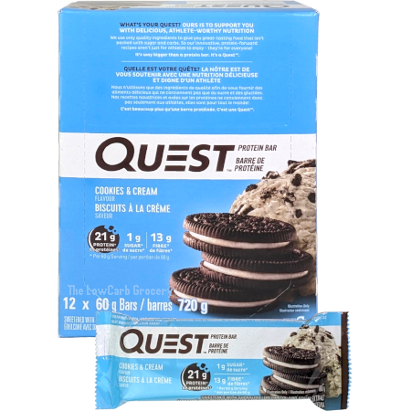 High Protein, Low Sugar Bar - Cookies and Cream (Box of 12)